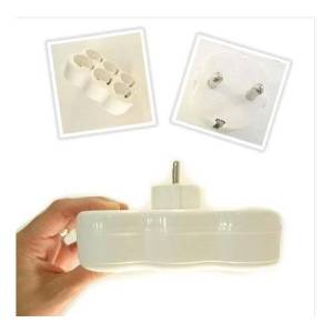 Ev Ofis 6 Girişli Üçlü Kablosuz Topraklı Priz Çoğaltıcı Çoklayıcı