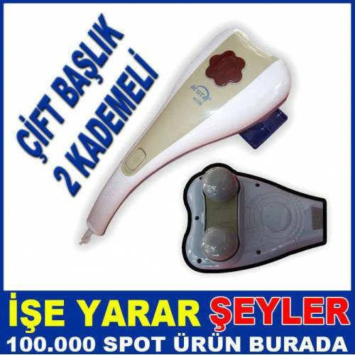 Aynı Anda 2 Noktada Vibrasyonlu Masaj,Acura AC-738 Çift Başlı 4 Aparatlı Profesyonel Masaj Aleti