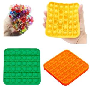 Kare Push Pop + Beyincik- Pop It Push Bubble Fidget Özel Pop Duyusal Oyuncak Zihinsel Stres