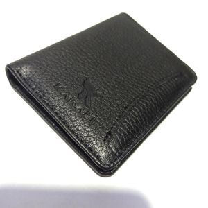 Karalı Hakiki Deri 20 Kartlık Kredi Kart Cüzdanı 10 cm  X  8 cm