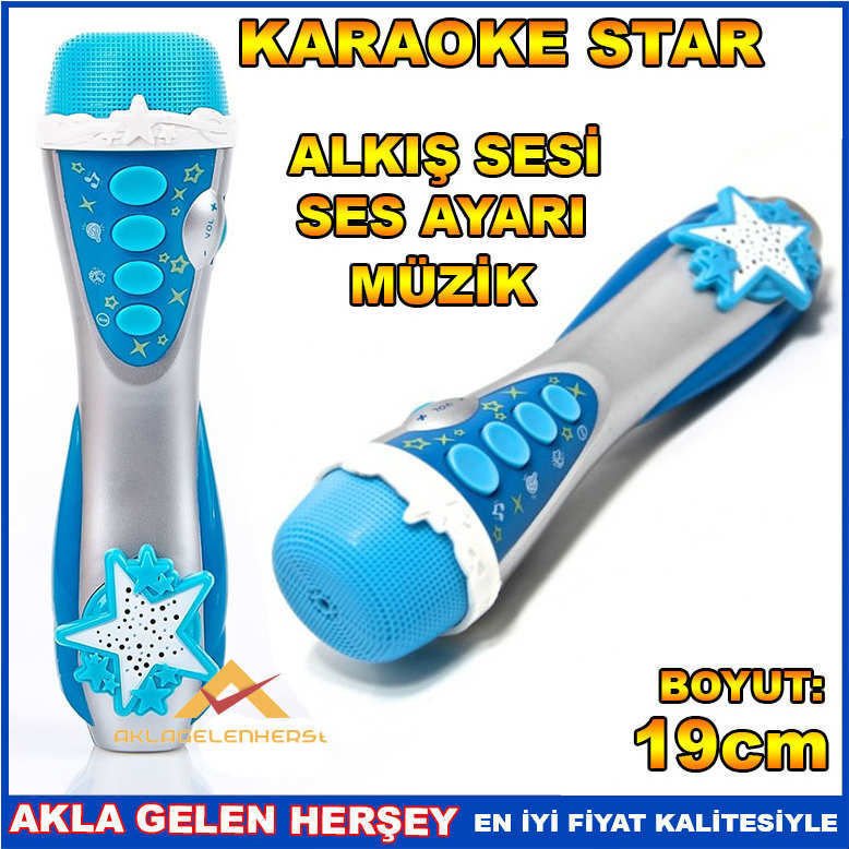 KARAOKE STAR SESLİ MÜZİKLİ OYUNCAK MİKROFON