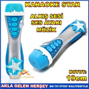 KARAOKE STAR SESLİ MÜZİKLİ OYUNCAK MİKROFON