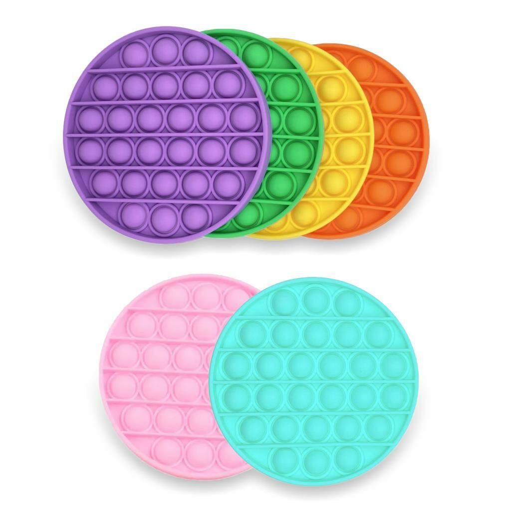 Yuvarlak Pop It Push Bubble Fidget Özel Pop Duyusal Oyuncak Zihinsel Stres - Rahatlatıcı Oyuncak