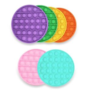 Yuvarlak Pop It Push Bubble Fidget Özel Pop Duyusal Oyuncak Zihinsel Stres - Rahatlatıcı Oyuncak