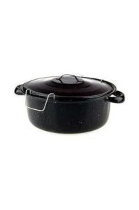 Essan Fritöz Sosis Patates Kabak Patlıcan Kızartma Tenceresi Fritöz Emaye Tencere Siyah Çinko Cips