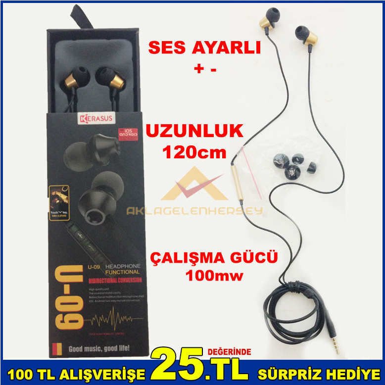 120cm KABLO UZUNLUĞU SES KISMA-SES AÇMA YÜKSEK KALİTE BİRİMLİ KULAKLIK-1