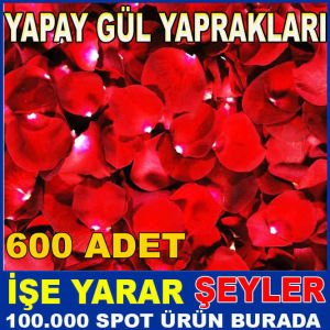 600 ADET 5CM KIRMIZI REK YAPAY GÜL YAPRAKLARI