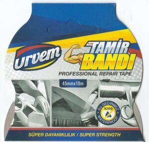 Metalik Gri Su Geçirmez Profesyonel Tamir Bandı 45mm x 10metre