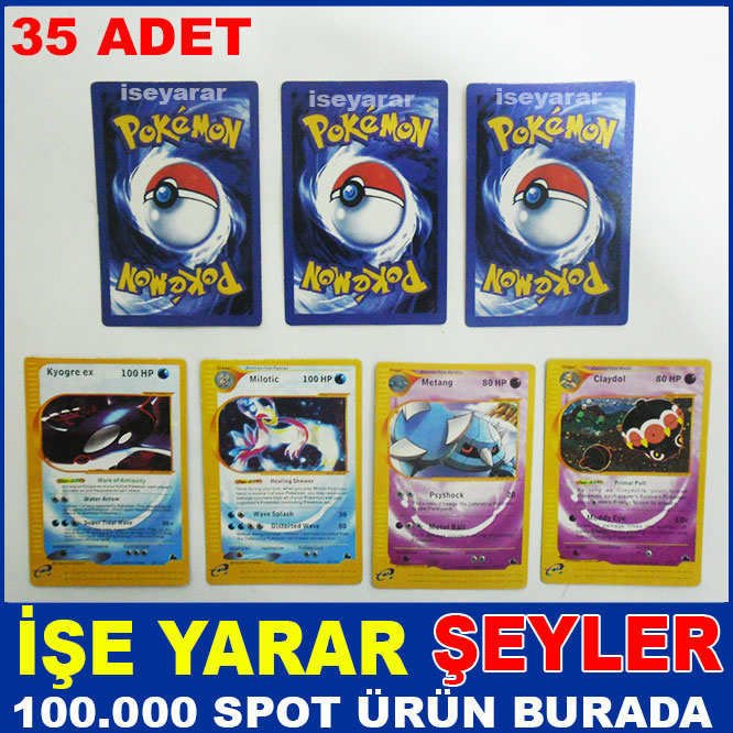 ORJİNAL 35 ADET POKEMON ÇİZGİ FİLM OYUN KARTLARI