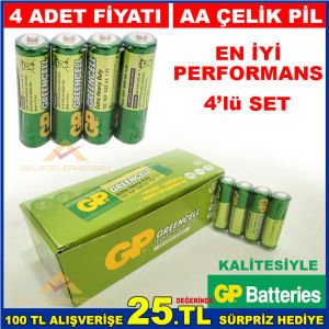 GP GREENCELL 4adet AA KALEM PİL YÜKSEK PERFORMNS