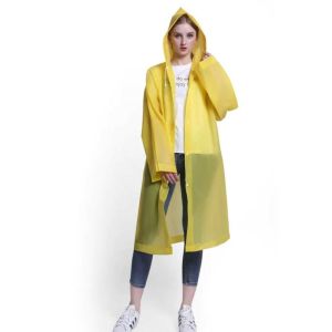 Unısex Meşem 8998 Kapüşonlu ve Çıtçıtlı Eva Yağmurluk Mor, Sarı, Pembe, Mavi - XL