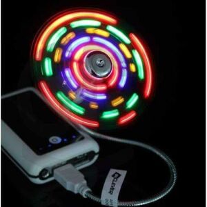 Led Işıklı Usb Fan Teleskopik Gövde Serinletici Pervane Heryöne kolayca Hareket eden Mini Vantilatör