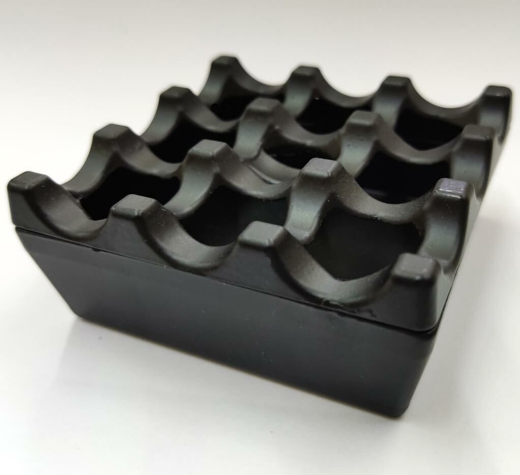 Siyah Renk Kare Metal Küllük Izgaralı Döküm Kül Tablası Oksitlenmez,Paslanmaz,Kırılmaz