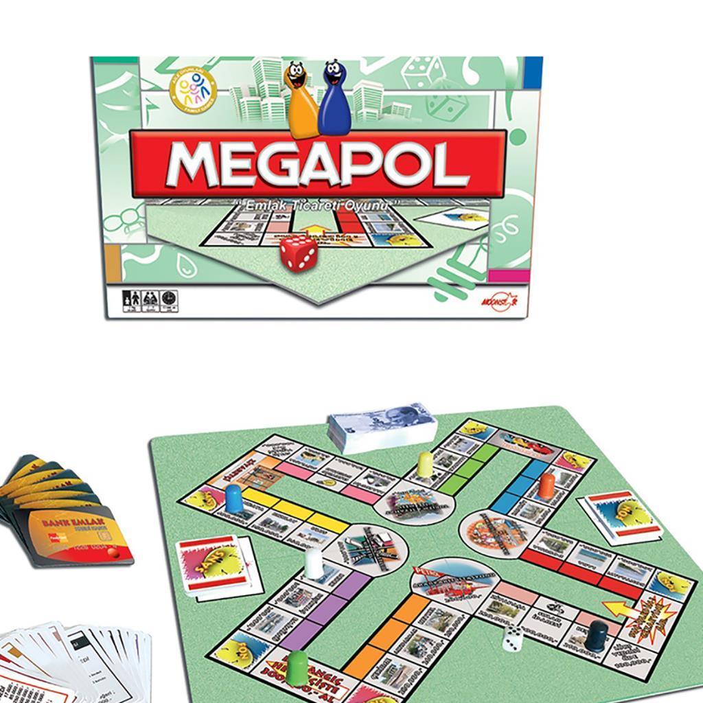Megapol Monopoly Emlak Ticareti  Oyunu  Aile  Masa  Oyunu  Oyuncak
