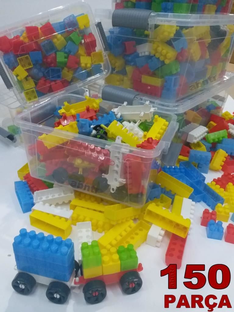 Özel Saklama Kutusunda 150 Parça Lego Seti 1.Kalite Sağlıklı Plastik Zeka Geliştirici Yapı Blokları