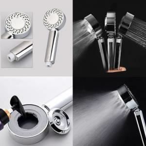 Şampuan Hazneli Çift Tarataflı 3 Fonksiyonlu Duş Başlığı Tazyikli Su Tasarruflu Yüksek Basınçlı