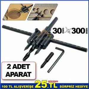 Sonax 30-300mm Arası Ayarlanabilir 2 Adet Aparatlı Ayarlı Delme Panç Seti