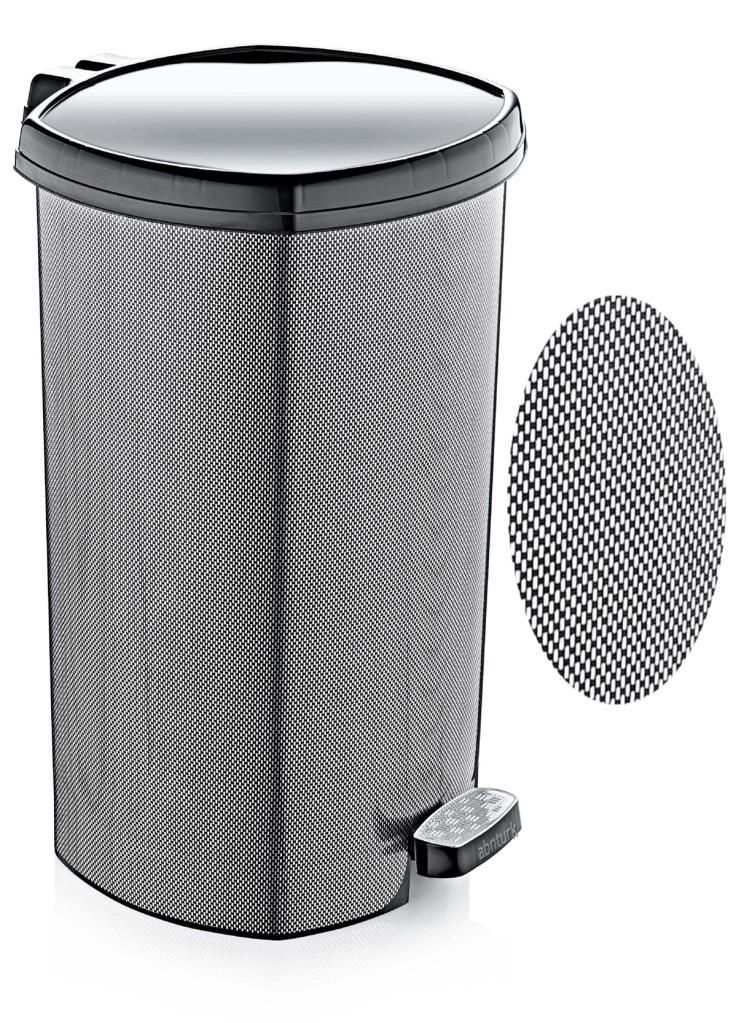 Ayak Pedallı Krom Metal Görünüm Plastik Çöp Kovası 20 Litre Çıkabilen iç Kova Ø33 h:40 Geniş Hazne