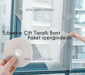 KOLAY MONTAJLI ÇİFT KANAT PENCERELER İÇİN HAZIR PENCERE SİNEKLİĞİ BÖCEK,ARI,SİNEKTEN KORUYUCU TÜLÜ