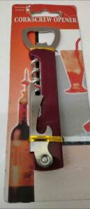 Corkscrew Çok Amaçlı Açacak Şişe Ve Kavanoz Açacağı D-6