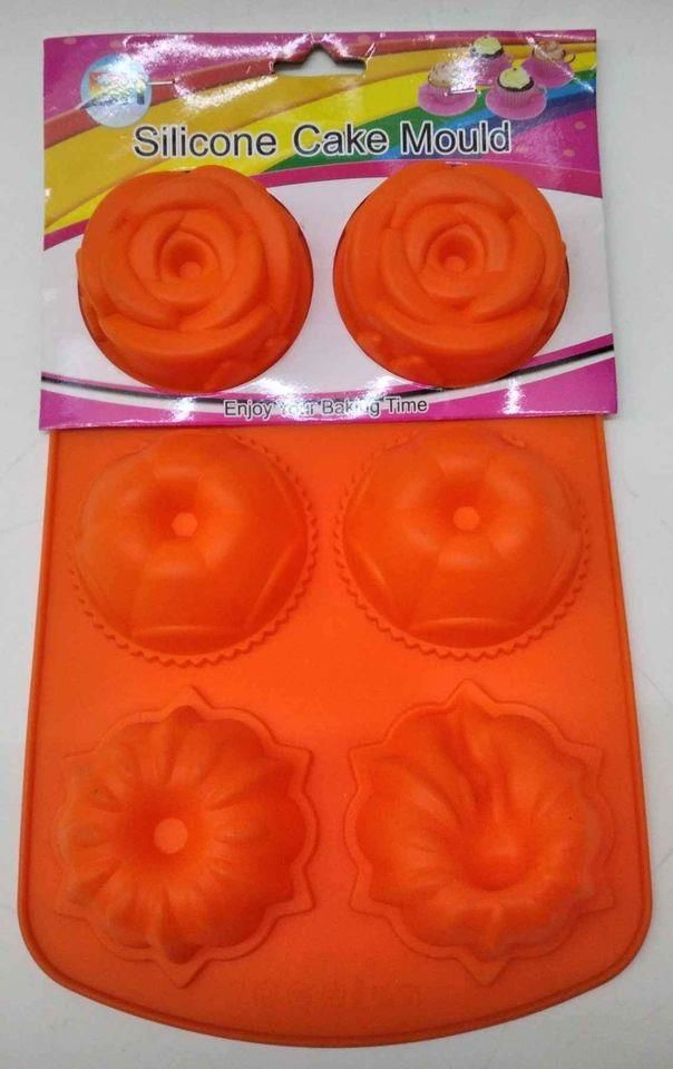 Baker Aid Silikon Kek Kalıbı 6 Bölmeli D-Raf