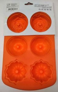 Baker Aid Silikon Kek Kalıbı 6 Bölmeli D-Raf