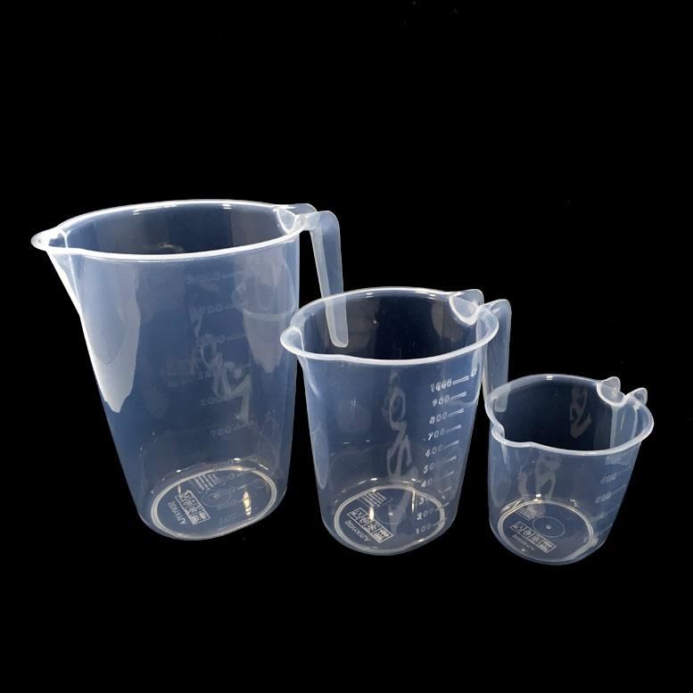 3lü Set Ölçek Kapları 500ml-1000ml-2000ml Şeffaf Kırılmayan Plastik 3 Farklı Boy Çok Amaçlı Dereceli