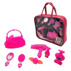 8 Parçadan Oluşan Özel Çantalı Oyuncak Plastik Kozmetik Seti