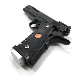 Büyük Boy Gerçek Görünümlü Boncuk Atan Şarjörlü Oyuncak Tabanca 50 Adet Boncuk Hediyeli Plastik