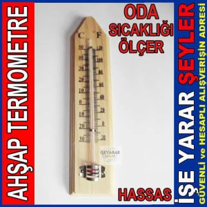 Manuel ortam ısısı ölçer termometre 22cm BÜYÜK BOY AHŞAP TERMOMETRE ODA SICAKLIĞI ÖLÇÜM CİHAZI -2