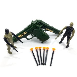 Çift Tabancalı Çift Robotlu Maskeli Askeri Oyuncak Seti Takımı