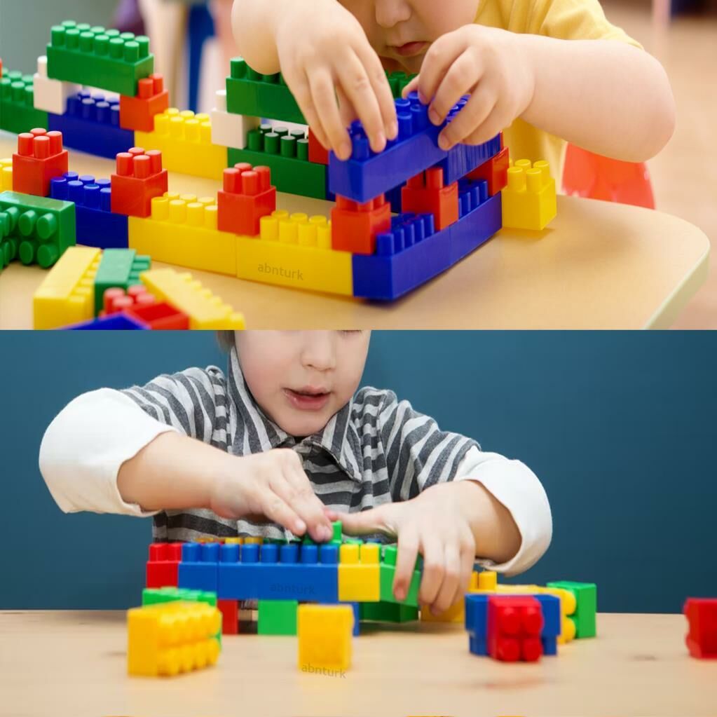 Eğitici Yaratıcı 150 parça Lego Seti Ufku Açar,Zeka Geliştirip Beceri Kazandır Bina,Araba,Tren Setli
