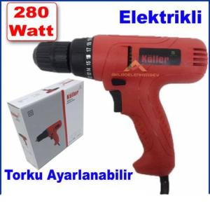 Köller 280 Watt Torklu Vidalama Makinası Hız Devir Ayarlı Elektrikli Tornavida Vidalama Matkap