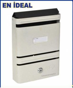 GÜVENLİ KİLİTLİ ÇİFT YEDEK ANAHTARLI METAL GÖVDELİ POSTA KUTUSU - PENCERELİ İDEAL METAL POSTA KUTUSU