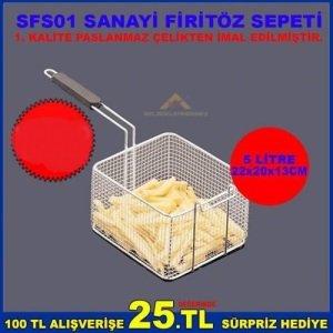 Sfs01 Sanayi Firitöz Sepeti 1.Sınıf Paslanmaz Çelikten İmal Edilmiştir