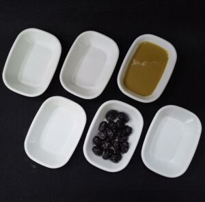 6 Adet Sosluk Kahvaltı Tabağı Beyaz Melamin 12x9cm Çerezlik Lokanta Tabldot Serpme Kahvaltıda ideal