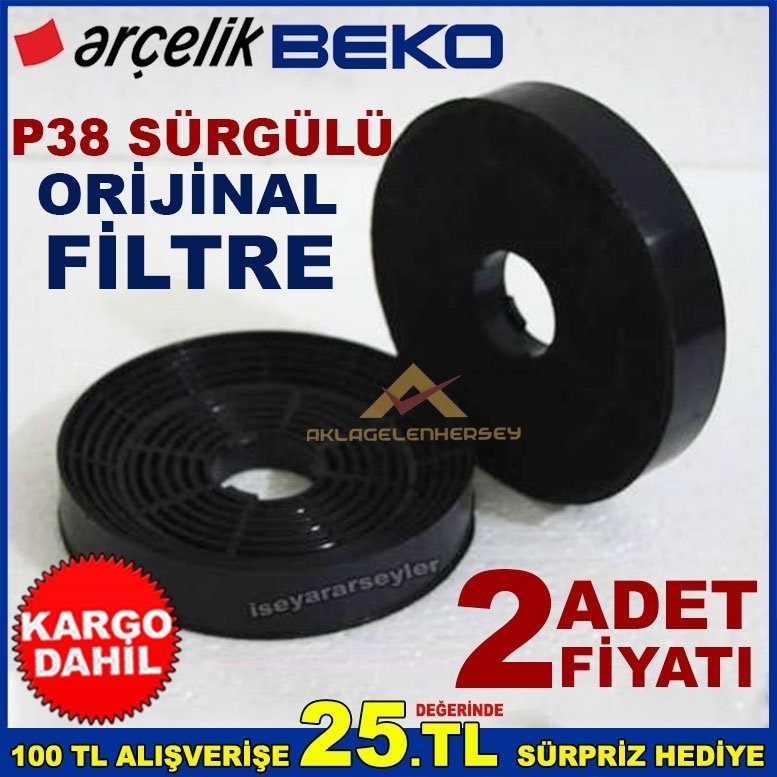 ARÇELİK BEKO P38 SÜRGÜLÜ ANKASTRE DAVLUMBAZ ASPİRATÖR FİLTRE