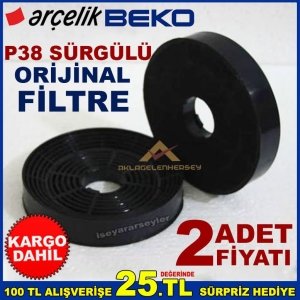 ARÇELİK BEKO P38 SÜRGÜLÜ ANKASTRE DAVLUMBAZ ASPİRATÖR FİLTRE