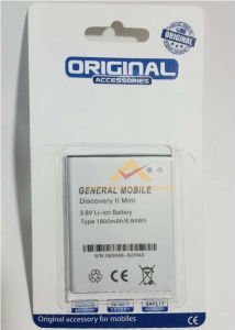 ORİJİNAL 3.8V 1800mAh GENERAL MOBILE DISCOVERY 2 MİNİ CEP TELFONU BATARYASI