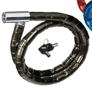22mm SüperKalın 150cm Motorsiklet Kilit Çelik Blok Bağlantılı Sağlam Gladyatör Bisiklet-Motor Kilidi