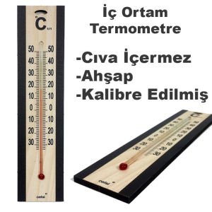 Celsi Manuel ortam Isısı Ölçer termometre 20cm Ahşap Cıvasız Cam Hazneli Oda Termometresi