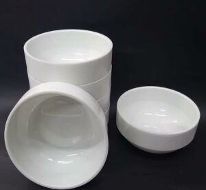 6 Adet Beyaz Melamin Çorba Kasesi 12x5cm Derin Tas Yoğurt,Komposto için ideal Yüksek Direnç Kırılmaz