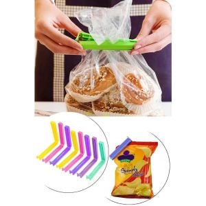 Poşet Ağzı Kapatma Klipsi Sağlıklı Gıda Saklamak İçin 4 Adet Jumbo Boy