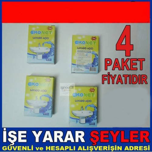 4 Paket Sihirli Lavabo Açıcı Seti Süper Güçlü