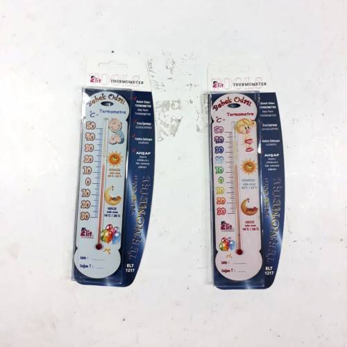 Bebek Odası İçin Isı Ölçer Ahşap Termostat Net Ve Güvenilir Ölçer