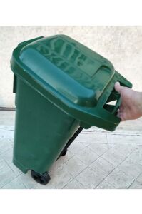 80 Litre Kapasiteli Büyük Boy Pedallı Çöp Kovası Kapaklı Ve Tekerlekli Çöp Konteyneri 80 litre Çöp Konteyneri