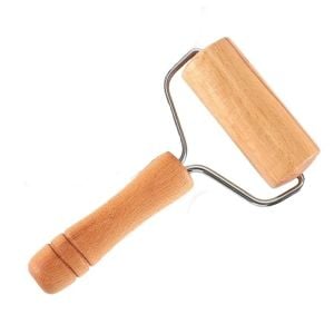 Ahşap Saplı Rulo Hamur Açıcı Merdane Pürüzsüz Oklava Pizza Börek Açma Silindiri