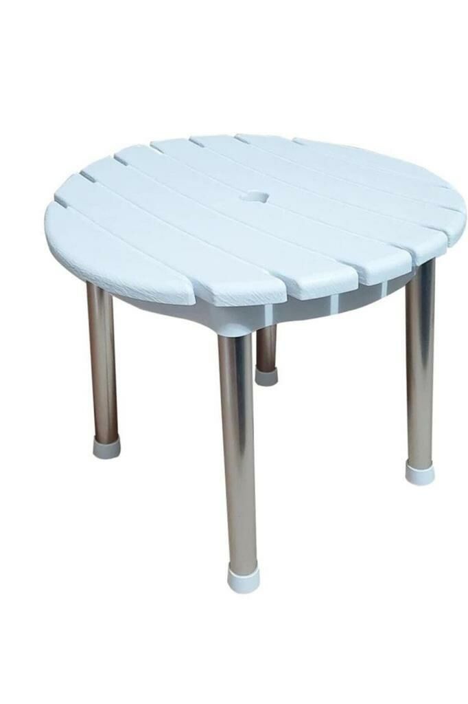 Alüminyum Ayaklı Paslanmaz Kaymaz Lambiri Yuvarlak Banyo Tabure Eskimeyen Dünyanın En Sağlam Oturağı