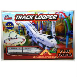 IŞIKLI PİLLİ 77 PARÇA HIZ TRENİ TUR TREN SETİ