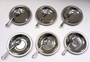 12li Set Paslanmaz ince Çelik 6 Adet Çay Tabağı + 6 Kaşığı Günlük HarcıAlem PAZAR MALI Lüx DEĞİLDİR